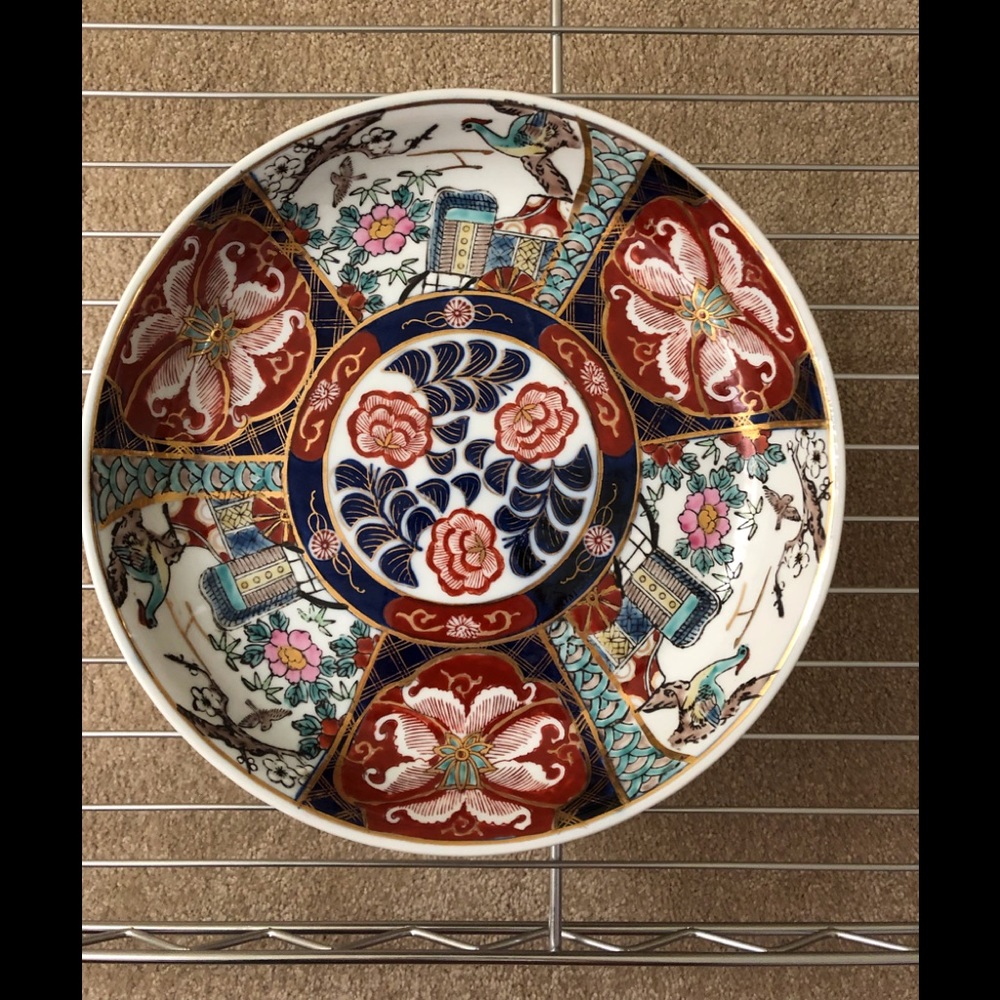Vintage Imari Plate/Low Bowl, 11 inches wide, Japan